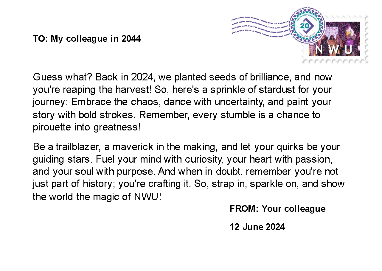 Postcard message