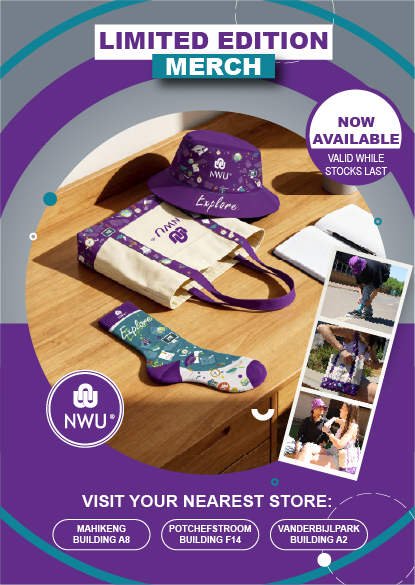 Limited edition NWU branded merchandise