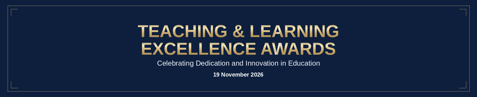Teaching and Learning Excellence Awards