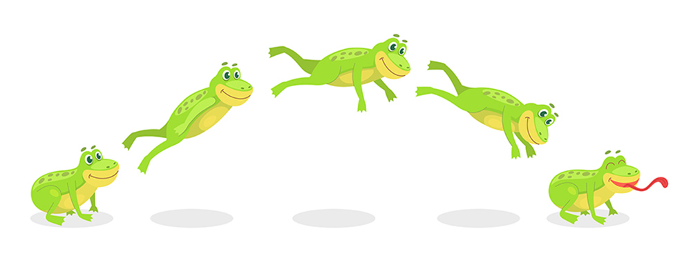 Animated frogs