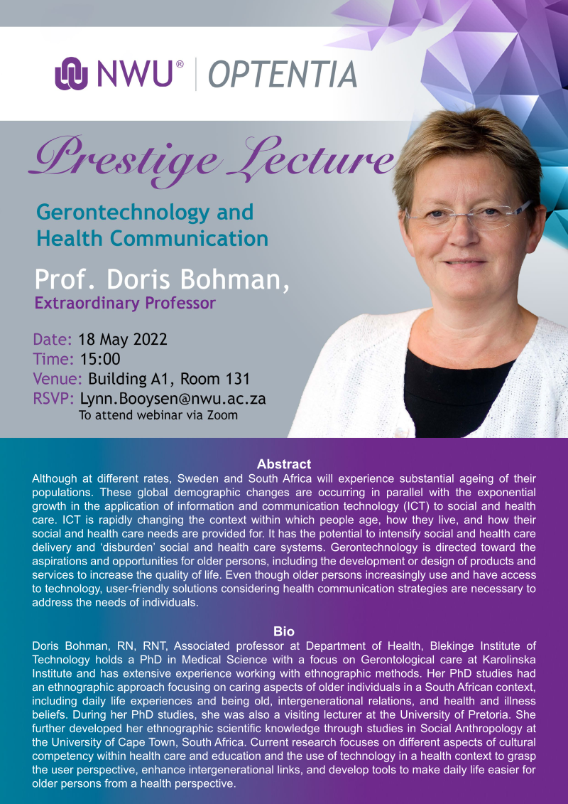 Doris Bohman - Greontechnology and Health Communication