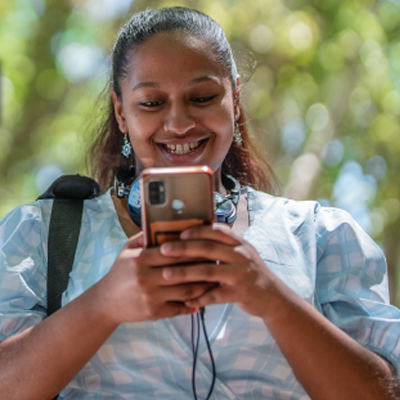 girl using mobile phone 