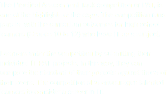 The Practical Assessment Task competition or PAT, is one of the highlights of the expo. The competition runs parallel with the curriculum outcomes for high school learners (Grades 10 to 12) who have IT as a subject. Learners enter the competition by submitting their individual IT PAT projects. In this way, they can compare the standard of their projects against those of their peers. The competition also encourages talented learners to consider a career in IT. 