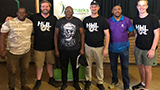 Collin Lengwasa, Cormac Price, Ronnie Afrika, Prof Che Weldon, Glenville Fransman and Francois Coetzee at the snake awareness event.