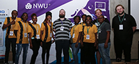 Dr Japie Greeff, Chuku Taole, Luke Coetzee and the Geekulcha Student Society of the Vanderbijlpark Campus.