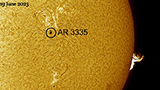 Images taken using the Centre for Space Research's solar telescope.