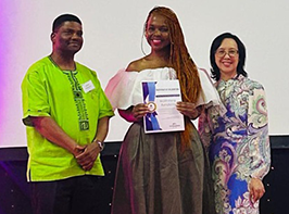 The NWU IP Creators Celebration recognised innovators from both SHAPE and STEM disciplines for their contributions to research, creativity and knowledge creation. Here are Prof Mphahlele, Prof Ramulumo-Mokhele and Dr Chantson.