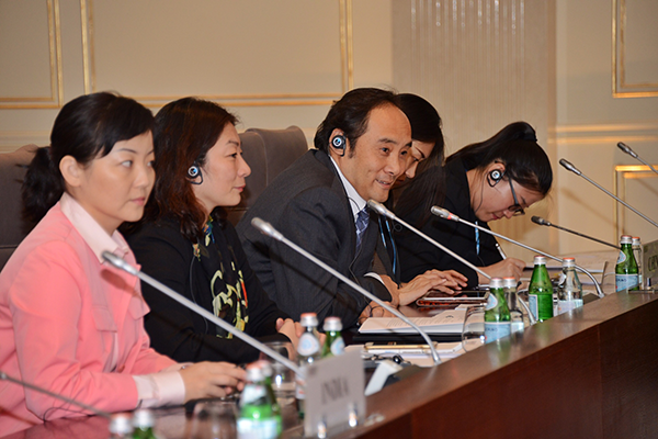 Chinese delegation (Minister Counsellor Guocheng Zhao att the BRICS Network University meeting, 15-16 September 2015 Moscow