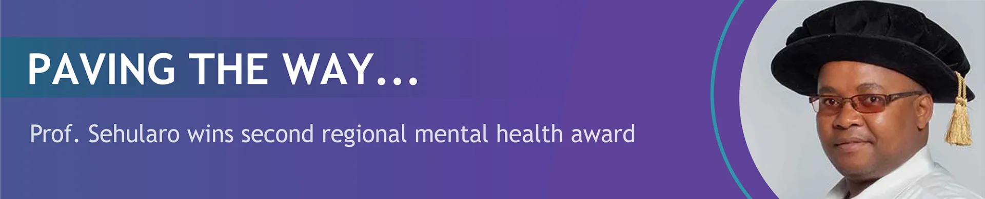 Prof. Sehularo wins second regional mental health award